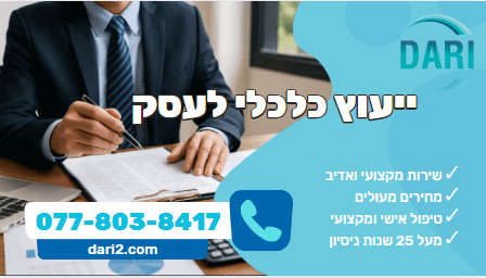 ייעוץ כלכלי לעסק דארי